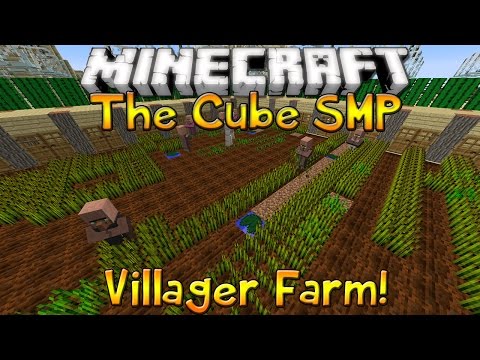 The Cube SMP - Episode 32 - Automatic Villager Farm! (1.8)