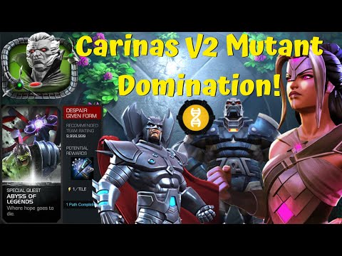 ABYSS OF LEGENDS MUTANT DOMINATION! Carinas Challenges V2! Horseman! - Marvel Contest of Champions