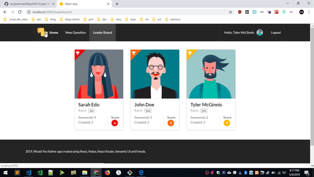 ReactND Would You Rather