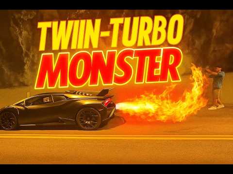 Full Twin Turbo Lamborghini Build — Engine Mods, LOUD Exhaust Flames & Tunnel Madness!