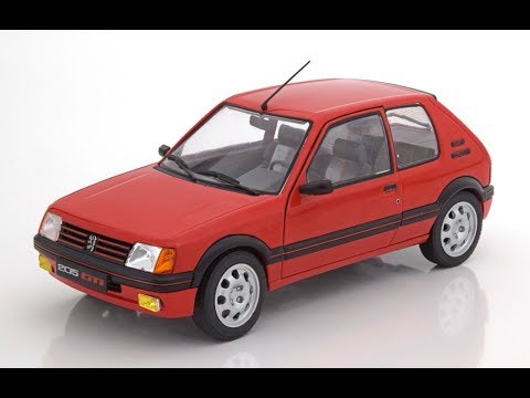 Modelissimo: Solido Peugeot 205 GTI 1988 red 1/18