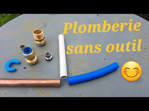 Tool-free, solderless plumbing with a universal plumbing fitting for copper, PEX, multilayer.