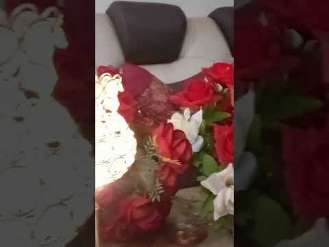 beautiful artificial flowers and lamp beautiful