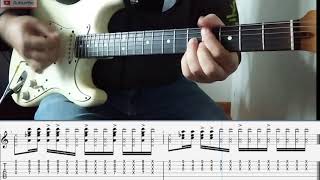 FUNK GUITAR LICK #1 (jimmy nolen/james brown style) + TAB