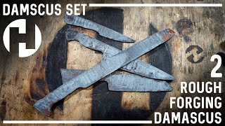Forging the Blades for the Damascus Set