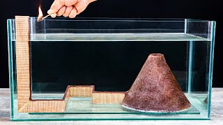 Epic Underwater Match Volcano ERUPTION! Chain Reaction 🔥