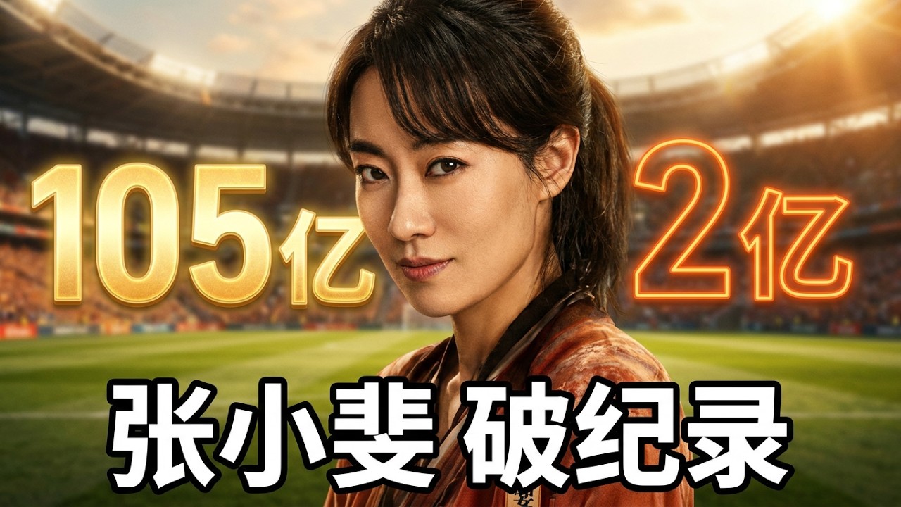 影片《功夫女足》首日票房突破2亿，打破7项中国影史纪录，张小斐主演电影累计票房破105亿 #功夫女足 #张小斐