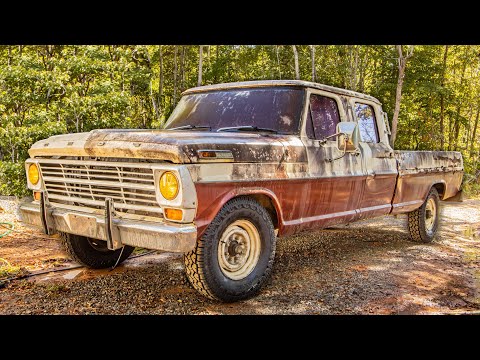 First Drive in 21 Years: ABANDONED 1969 Ford F250 Crew Cab. Will it Run and Drive?