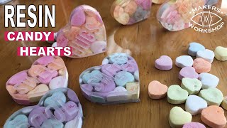 Making Resin Candy Hearts for Valentine's Day