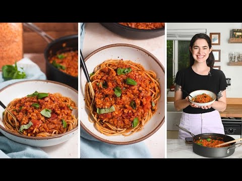 Red Lentil Pasta Sauce | 30 minute vegetarian meal
