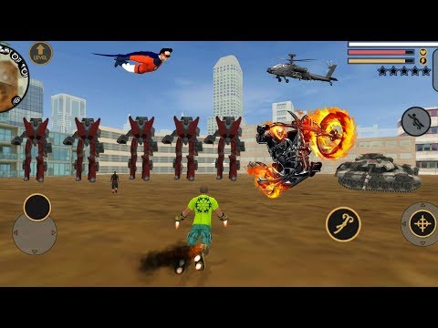 Vegas Crime Simulator (Ghost Rider Bike Drive Vegas Hero) Transformers Fight Car Robot on AlineShip)