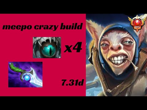 Meepo Crazy Build 4 Skadi  - Dota 2 7.31d Gameplay