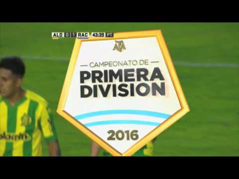 Vittor salvó con la cabeza. Aldosivi 0 - Racing 1. Fecha 10. Primera División 2016.