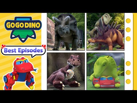 Best Dinosaur Rescues w/ Rex & Triceratops, Stegosaurus & Telmatosaurus | Kid Cartoon | GOGODINO