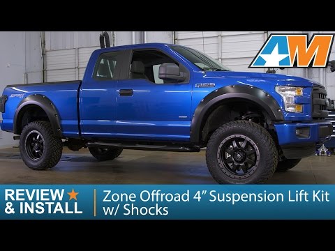 2015-2017 F-150 Zone Offroad 4" Suspension Lift Kit w/ Shocks (4WD) Review & Install