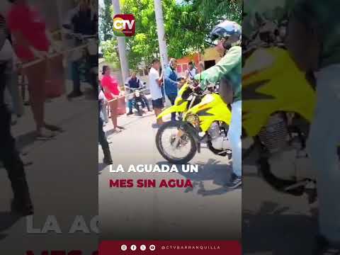 Protesta por falta de agua en La Aguada, Malambo