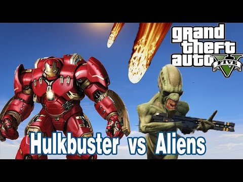 Hulkbuster vs Aliens (GTA V Machinima)