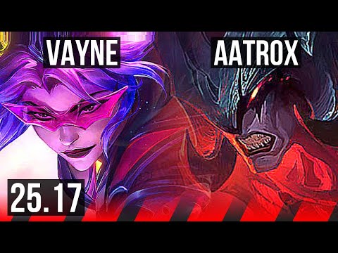VAYNE vs AATROX (TOP) | 6 solo kills, Legendary | NA Master | 25.17