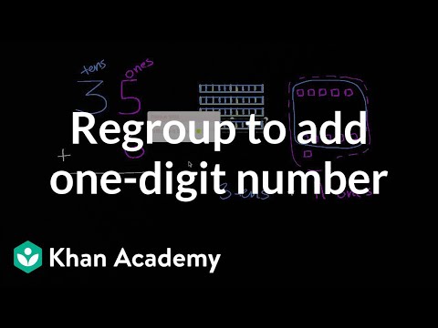 Regrouping when adding one-digit numbers