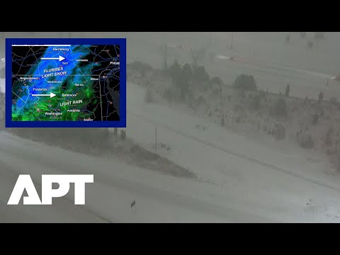 Snow-Covered Roads in Grand Rapids as NWS Warns of Widespread US Winter Pattern | APT