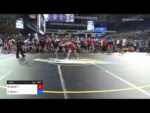 170 Lbs Round Of 16 - Marcell Booth, Minnesota Vs Adrien Reyes, California 6135