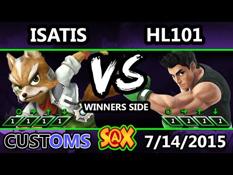 S@X 106 CUstoms - Isatis (Fox) Vs. Hood Life 101 (Little Mac) SSB4 - Smash Wii U - Smash 4