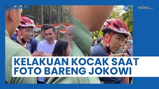 Momen Lucu, Niat Hati Ingin Foto bareng Jokowi, Kaki Wanita Ini Malah Terlindas Sepeda Paspampres