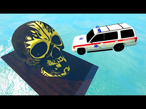 Cars Jumping Into a Giant Skull - BeamNG Drive | 3xC