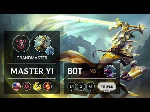 Master Yi Bot vs Varus - NA Grandmaster Patch 9.15