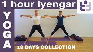 One Hour Iyengar Yoga Class - 18 Days of Yoga Collection