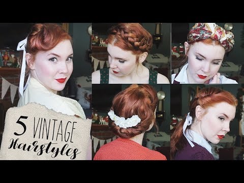 5 Quick & Easy Vintage Hairstyles for Natural/Straight...