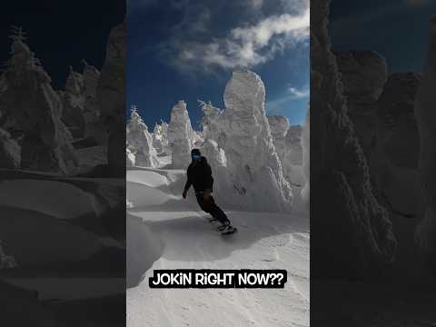Japan (Mt Zào) is the heaven of snowboarding 👼#shorts #japan #snowboarding