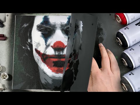 Joker Multi Layer Spray Paint Stencil Painting