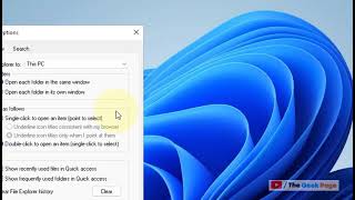 Set single click to Open Folders / files in Windows 11