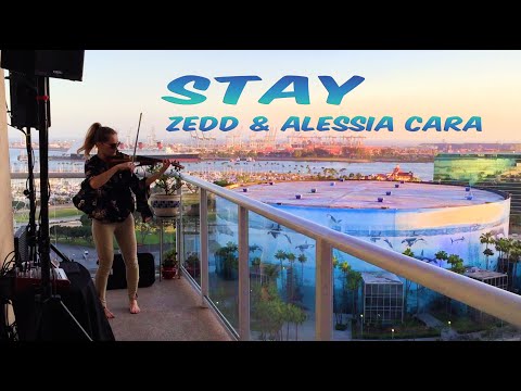 Electric Violin Sunset Concert for Neighbors - Marta Z cover song of Stay by Zedd & Alessia Cara