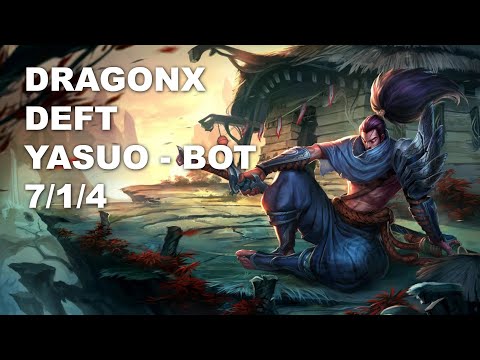 DragonX Deft Bot Yasuo vs Kalista - KR Challenger Patch 10.8
