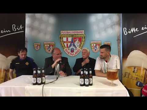 Die Final-Pressekonferenz mit Salmrohr-Trainer Lars Schäfer und Verbandspräsident Walter Desch