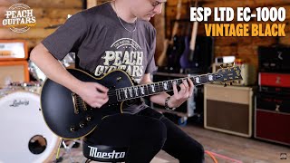 Video thumbnail for No Talking...Just Tones | ESP LTD EC-1000 | Vintage Black by Peach Guitars