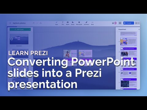 Converting or importing PowerPoint slides into a Prezi presentation