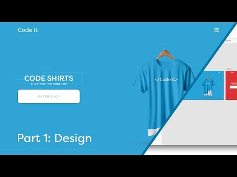 Web Design Speed art + Speed Code - Shirt Store Website (Part 1 of 2)