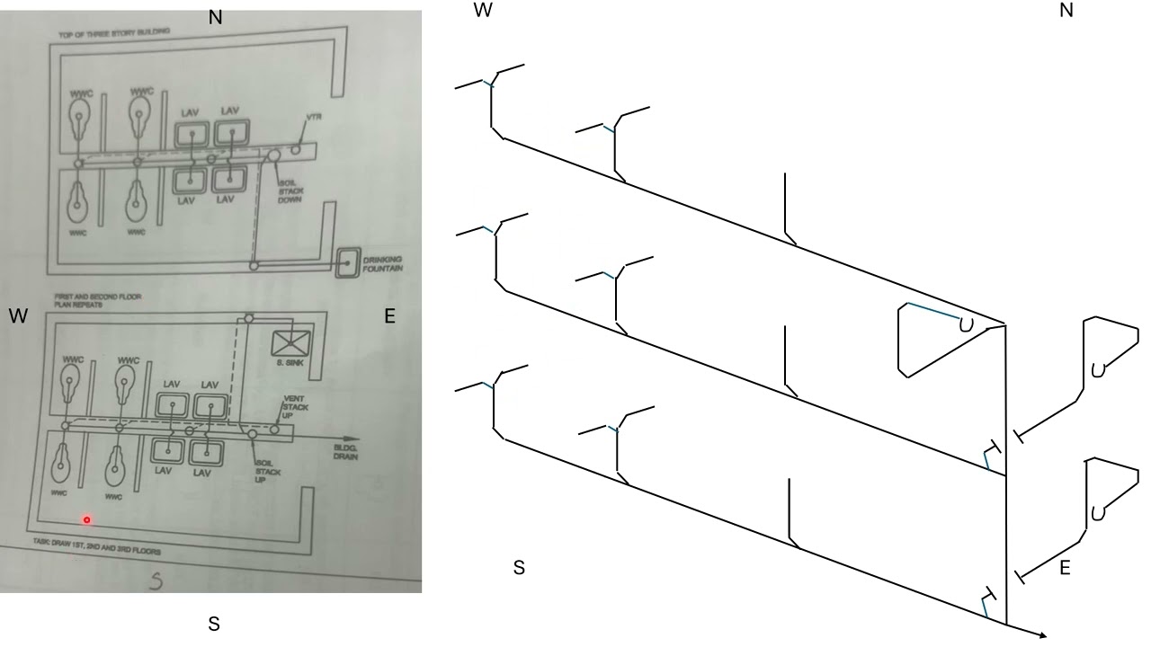 3 Story Isometric Drawing