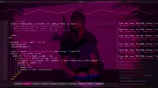 Video thumbnail for Sam Aaron live coding an ambient electro set w/ Sonic Pi by Sam Aaron