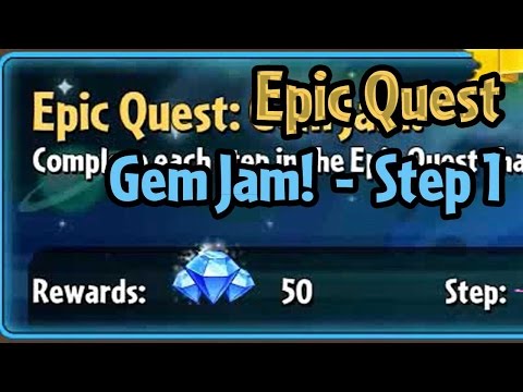 Plants vs Zombies 2 - Epic Quest: Gem Jam - Step 1