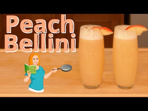 FRESH Peach Bellini recipe, it's so delicious!
