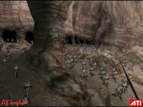 ATI Radeon X800 AGP 2004 - Crowd Demo