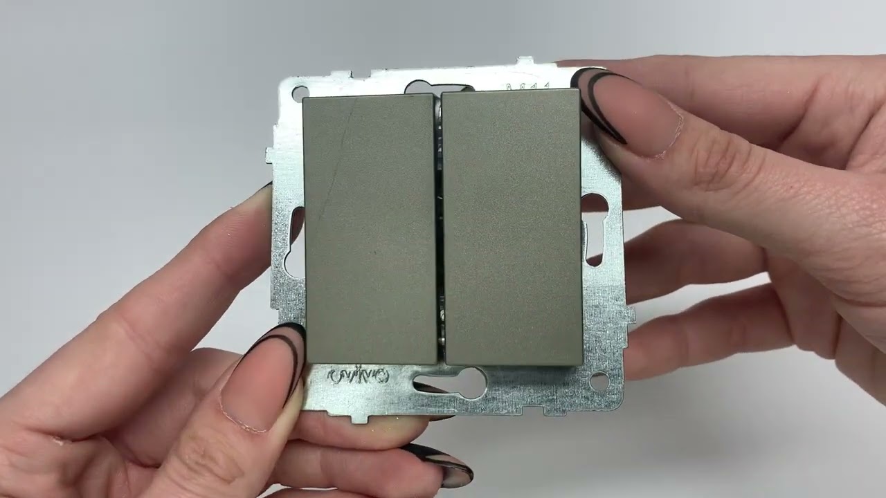 Вимикач двоклавішний OVIVO Grano антрацит (600-000213-202)