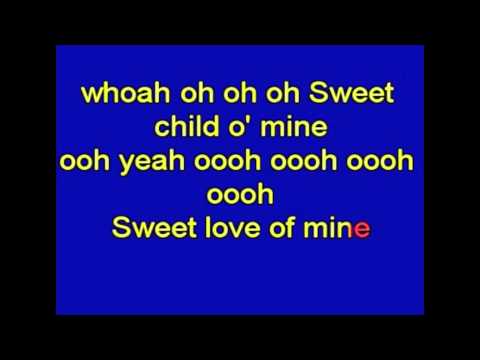 Guns N Roses - Sweet Child O'Mine - Karaoke Instrumental + lyrics