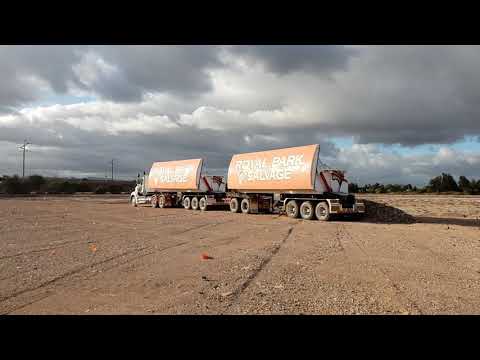 Jamieson Heavy Duty Steel Side Tipper - Royal Park Salvage - In Operation - Tipping 2