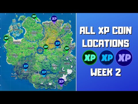 All XP Coins Locations in Fortnite Season 4 Chapter 2 Week 2! (Green, Blue & Purple)