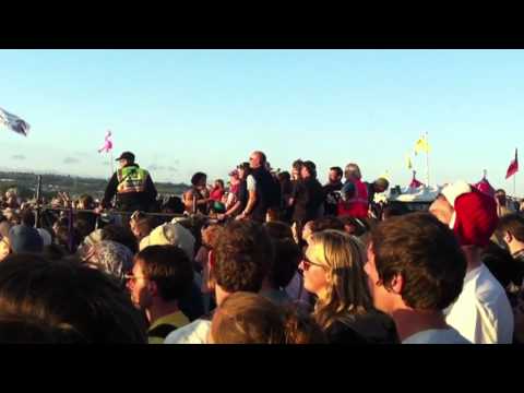 Signing for the deaf at Pulp's Glastonbury set